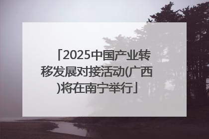 2025中国产业转移发展对接活动(广西)将在南宁举行